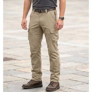 Under Armour Mens UA Grit Cargo Pants Heavy Nylon Tan Size 34 x 32 Tactical